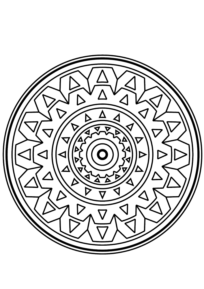 Circle with pattern antistress coloring book